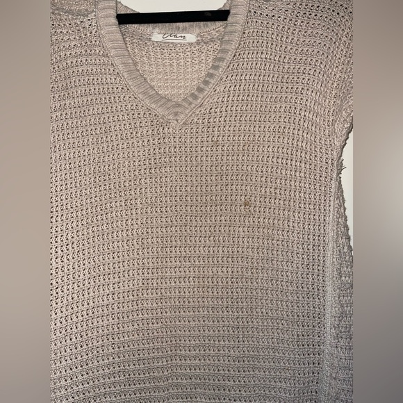 Elan Tunic Distressed Knit High Low Sweater - Picture 5 of 13